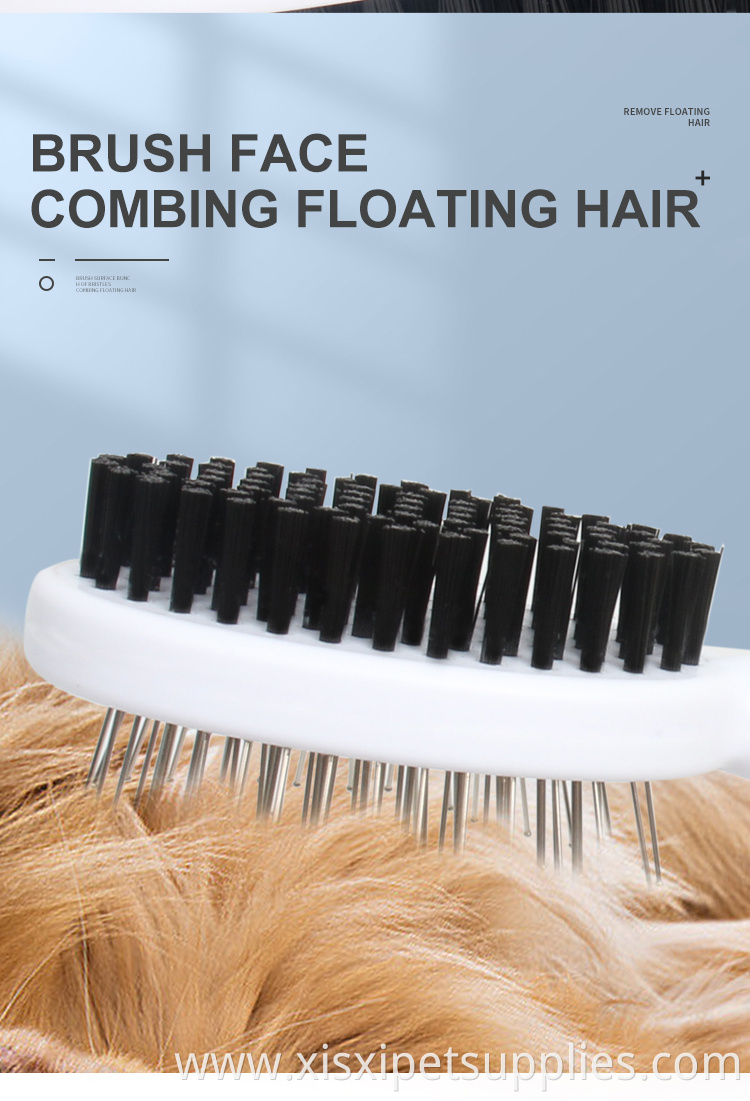 Factory Wholesale 2 In 1 Double Sided Cat Massage Comb Pet Dog Needle Grooming Comb